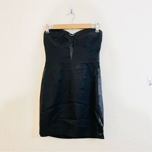 Bebe Strapless Cocktails Mini Dress Women Size 4 Black